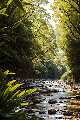 JPG 나무 편집이미지 자연 풍경 사람없음 물 강 계곡 돌_바위 풀 숲속 숲 비경 편집실사 AI포토 AI콘텐츠 자연요소 식물 CG 생태계 파일형식