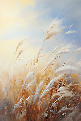 JPG 일러스트 자연 바람 풍경 사람없음 가을 그림 억새 이미지 유화 국내일러스트 AI일러스트 AI콘텐츠 자연요소 식물 계절 날씨 미술 생태계 파일형식