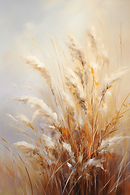 JPG 일러스트 자연 바람 풍경 사람없음 가을 그림 억새 이미지 유화 국내일러스트 AI일러스트 AI콘텐츠 자연요소 식물 계절 날씨 미술 생태계 파일형식