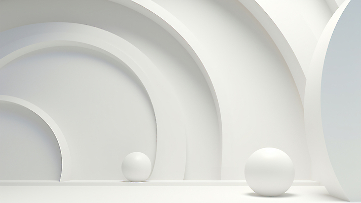 JPG 편집이미지 백그라운드 추상 사람없음 3D 공간 흰색 원형 입체 디지털합성 심플 편집3D AI컴퓨터그래픽 AI콘텐츠 도형 컬러 무늬 파일형식