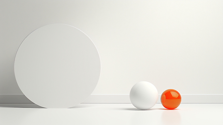 JPG 편집이미지 백그라운드 추상 사람없음 3D 공간 흰색 원형 입체 디지털합성 심플 편집3D AI컴퓨터그래픽 AI콘텐츠 도형 컬러 무늬 파일형식