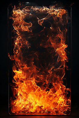 JPG 편집이미지 백그라운드 불꽃 프레임 틀 사람없음 빨간색 디지털합성 연소 이미지편집 편집실사 AI컴퓨터그래픽 AI콘텐츠 컬러 불 CG 파일형식