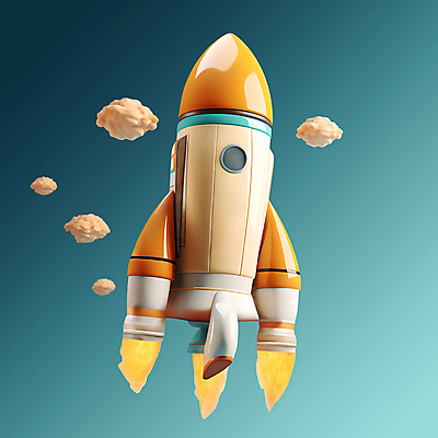 JPG 편집이미지 불 사람없음 3D 주황색 로켓 연기 발사 우주선 로켓발사 편집3D AI컴퓨터그래픽 AI콘텐츠 자연요소 컬러 우주 디지털합성 파일형식