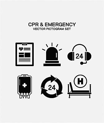아이콘 병원 사람없음 세트 픽토그램 진료 응급 위험 상담 문서 24시간 긴급상황 병원침대 사이렌 신고 응급구조 응급상황 응급실 진단서 혈액주머니 2D아이콘 AI파일 컨셉 의학 침대 긴급 시간 혈액 파일형식 벡터