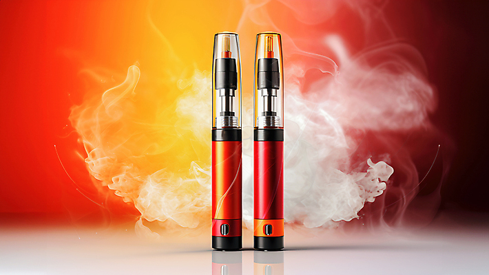 JPG 편집이미지 흡연 사람없음 주황색 연기 담배연기 전자담배 편집실사 AI컴퓨터그래픽 AI콘텐츠 컬러 담배 CG 파일형식