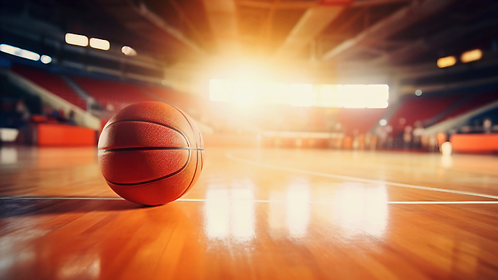 JPG 편집이미지 백그라운드 조명 농구공 사람없음 빛 농구장 편집실사 AI포토 AI콘텐츠 공 스포츠시설 농구 CG 파일형식