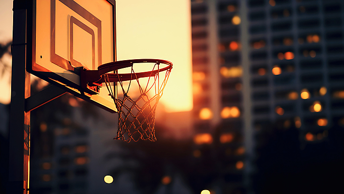 JPG 편집이미지 백그라운드 아파트 농구 사람없음 노을 농구대 편집실사 AI포토 AI콘텐츠 자연요소 주택 구기 골대 CG 파일형식