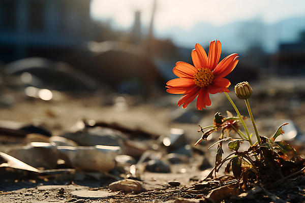JPG 편집이미지 꽃 사람없음 도심 디지털합성 보케 편집실사 AI포토 AI콘텐츠 식물 도시 CG 파일형식