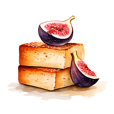 PSD 열매 일러스트 수채화 사람없음 달콤 무화과 제철 피낭시에 제철과일 국내일러스트 식물 과일 디저트 맛 파일형식