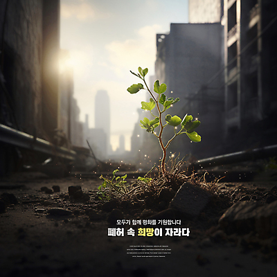 PSD 구름 편집이미지 잎 하늘 사람없음 빛 햇빛 새싹 평화 희망 기도 도시 폐허 전쟁터 이미지편집 자연요소 식물 감정 컨셉 태양 전쟁 파일형식