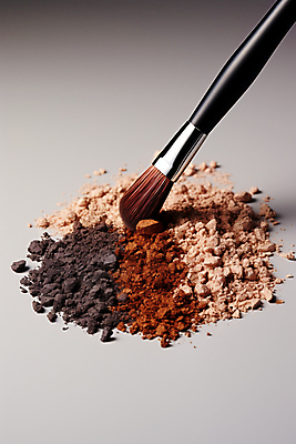 JPG 편집이미지 사람없음 화장 뷰티 갈색 화장품 미용용품 가루 아이섀도 메이크업브러쉬 편집실사 AI포토 AI콘텐츠 컬러 붓 CG 오브젝트 파일형식