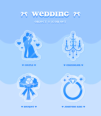 전신 아이콘 커플 여자 남자 실루엣 리본 부케 결혼 스티커 성인 두명 파란색 반짝임 라벨 마주보기 하트 축하 오브젝트 샹들리에 다이아몬드 다이아몬드반지 성인만 2D아이콘 AI파일 모양 컬러 꽃다발 컨셉 관계 모션 조명 프레임 촬영기법 사람 이벤트 반지 보석 파일형식 벡터