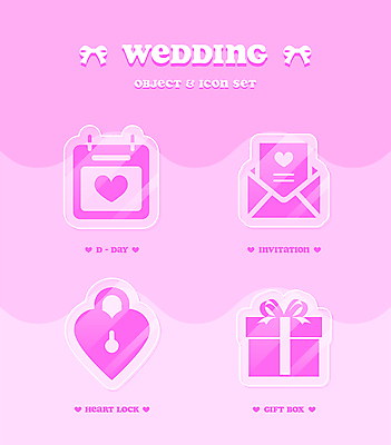 아이콘 리본 분홍색 결혼 스티커 자물쇠 사람없음 선물상자 라벨 달력 하트 축하 날짜 계획 오브젝트 청첩장 초대장 디데이 2D아이콘 AI파일 모양 컬러 컨셉 카드_감사 프레임 선물 이벤트 상자 파일형식 벡터