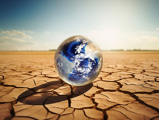 JPG 편집이미지 지구 백그라운드 하늘 건조 사람없음 사막 원형 균열 자연재해 구슬 가뭄 기후변화 기후위기 편집실사 AI컴퓨터그래픽 AI콘텐츠 도형 모션 날씨 변화 CG 재해 위기 파일형식