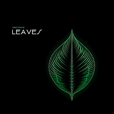 PSD 편집이미지 나뭇잎 사람없음 초록색 디지털합성 네온 와이어프레임 편집소스 이미지편집 컬러 잎 파일형식