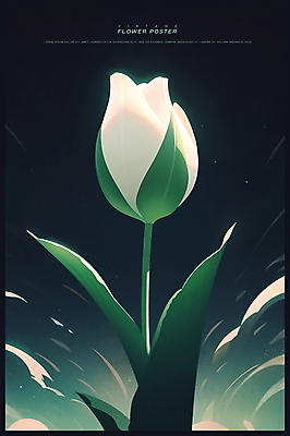 PSD 포스터 일러스트 사람없음 초록색 튤립 빈티지 오브젝트 국내일러스트 꽃 컬러 컨셉 파일형식