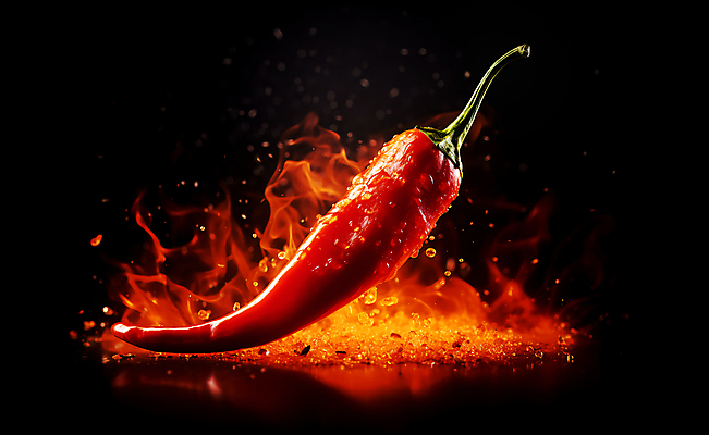 JPG 편집이미지 고추 불 사람없음 빨간색 매움 편집실사 AI포토 AI콘텐츠 자연요소 컬러 채소 맛 CG 파일형식