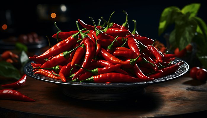 JPG 편집이미지 그릇 고추 사람없음 빨간색 담기 매움 편집실사 AI포토 AI콘텐츠 식기 컬러 채소 모션 맛 CG 파일형식