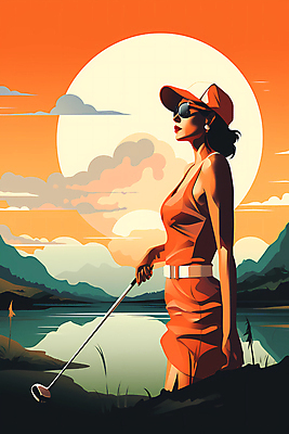 JPG 구름 여자 일러스트 골프장 하늘 한명 풍경 상반신 성인 강 선글라스 태양 골프채 잡기 골퍼 디지털합성 캡모자 성인여자한명만 국내일러스트 AI일러스트 AI콘텐츠 자연요소 모자_잡화 1 안경 골프 스포츠시설 모션 운동선수 골프용품 사람 여자한명만 성인여자만 파일형식