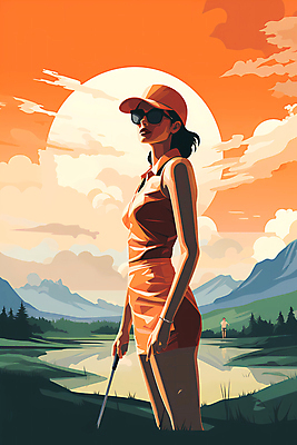 JPG 구름 여자 일러스트 골프장 하늘 산 한명 풍경 상반신 성인 선글라스 태양 골프채 잡기 골퍼 디지털합성 캡모자 성인여자한명만 국내일러스트 AI일러스트 AI콘텐츠 자연요소 모자_잡화 1 안경 골프 스포츠시설 모션 운동선수 골프용품 사람 여자한명만 성인여자만 파일형식