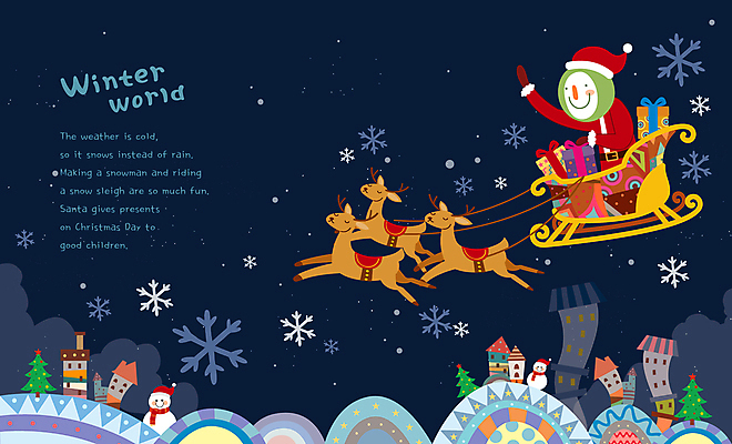 캐릭터 크리스마스 겨울 일러스트 눈사람 주택 한명 사람 상반신 선물상자 크리스마스트리 산타클로스 손들기 루돌프 비행 눈송이 승차 남색 언덕 즐거움 썰매 국내일러스트 일러캐릭터 AI파일 1 계절 기념일 감정 컬러 모션 사슴 눈_날씨 선물 건물 상자 파일형식 벡터