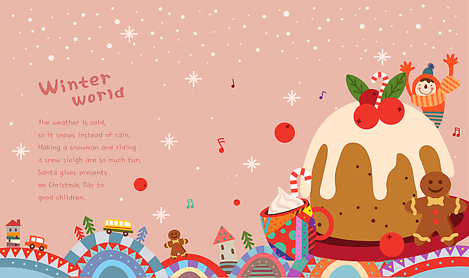 캐릭터 열매 남자 어린이 분홍색 크리스마스 겨울 음표 일러스트 자동차 버스 주택 한명 사람 소년 상반신 컵 케이크 만세 눈송이 언덕 즐거움 진저맨 휘핑크림 소년한명만 국내일러스트 일러캐릭터 AI파일 식물 1 식기 기호 계절 기념일 감정 음악 육상교통 컬러 모션 디저트 대중교통 눈_날씨 건물 크림 휘핑 남자한명만 소년만 진저쿠키 파일형식 벡터