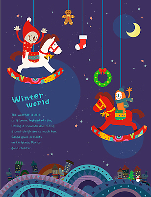 전신 캐릭터 크리스마스 겨울 야경 일러스트 밤하늘 주택 사람 두명 손들기 보라색 달 목마 승차 언덕 즐거움 크리스마스양말 목마타기 진저맨 크리스마스리스 국내일러스트 일러캐릭터 AI파일 자연요소 계절 기념일 감정 컬러 크리스마스장식 모션 하늘 양말 건물 화환 야간 진저쿠키 파일형식 벡터 풍경_경치