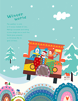 구름 캐릭터 어린이 겨울 일러스트 자동차 눈사람 주택 사람 상반신 두명 손들기 운전 소나무 승차 언덕 즐거움 눈내림 어린이만 눈덮임 국내일러스트 일러캐릭터 AI파일 자연요소 나무 계절 감정 육상교통 컨셉 모션 눈_날씨 건물 파일형식 벡터