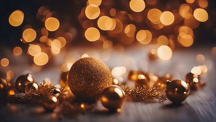 JPG 편집이미지 크리스마스 겨울 사람없음 반짝임 금색 보케 빛망울 오너먼트 보케백그라운드 편집실사 AI포토 AI콘텐츠 계절 기념일 컬러 백그라운드 크리스마스장식 모션 빛 CG 파일형식