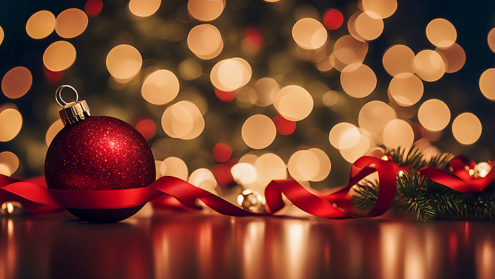 JPG 편집이미지 리본 크리스마스 겨울 사람없음 반짝임 보케 솔잎 빛망울 오너먼트 보케백그라운드 편집실사 AI포토 AI콘텐츠 계절 기념일 백그라운드 잎 크리스마스장식 모션 빛 CG 파일형식