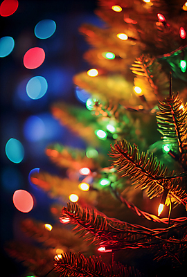 JPG 편집이미지 크리스마스 겨울 사람없음 반짝임 크리스마스트리 보케 빛망울 알전구 보케백그라운드 편집실사 AI포토 AI콘텐츠 계절 기념일 백그라운드 전구 모션 빛 CG 파일형식