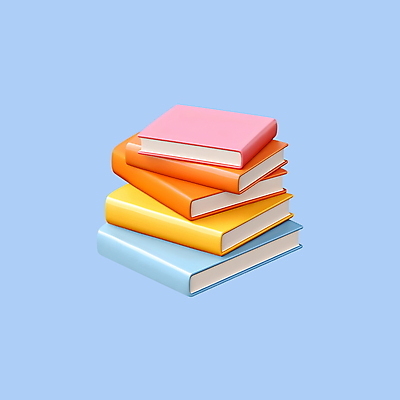 PSD 아이콘 교육 사람없음 책 3D아이콘 3D 쌓기 책더미 모션 디지털합성 무더기 파일형식