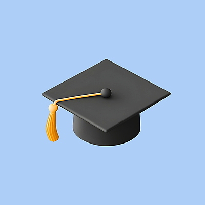 PSD 아이콘 교육 학사모 졸업 사람없음 3D아이콘 3D 검은색 모자_잡화 컬러 디지털합성 파일형식