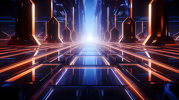 JPG 편집이미지 디자인 선 미래 사람없음 빛 공간 복도 사이버 디지털합성 하이테크 네온 이미지편집 편집실사 AI컴퓨터그래픽 AI콘텐츠 컨셉 기술 CG 파일형식