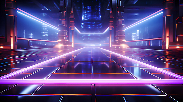 JPG 편집이미지 디자인 선 미래 사람없음 빛 공간 복도 사이버 디지털합성 하이테크 네온 이미지편집 편집실사 AI컴퓨터그래픽 AI콘텐츠 컨셉 기술 CG 파일형식