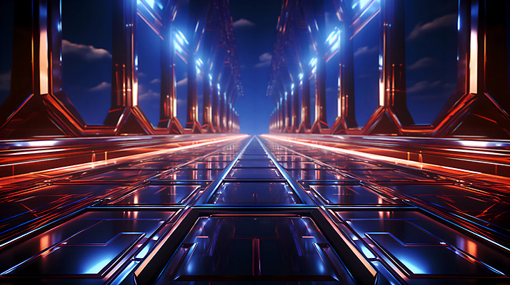 JPG 편집이미지 디자인 선 미래 사람없음 빛 공간 복도 사이버 디지털합성 하이테크 네온 이미지편집 편집실사 AI컴퓨터그래픽 AI콘텐츠 컨셉 기술 CG 파일형식