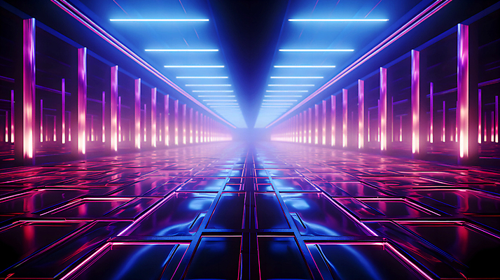 JPG 편집이미지 디자인 선 미래 사람없음 빛 공간 복도 사이버 디지털합성 하이테크 네온 이미지편집 편집실사 AI컴퓨터그래픽 AI콘텐츠 컨셉 기술 CG 파일형식