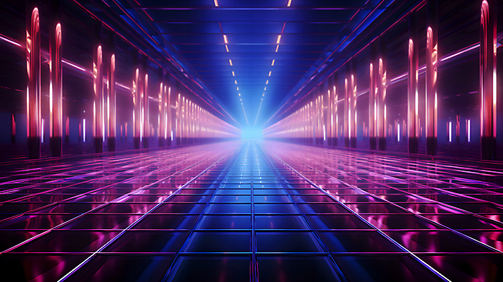 JPG 편집이미지 디자인 선 미래 사람없음 빛 공간 복도 사이버 디지털합성 하이테크 네온 이미지편집 편집실사 AI컴퓨터그래픽 AI콘텐츠 컨셉 기술 CG 파일형식