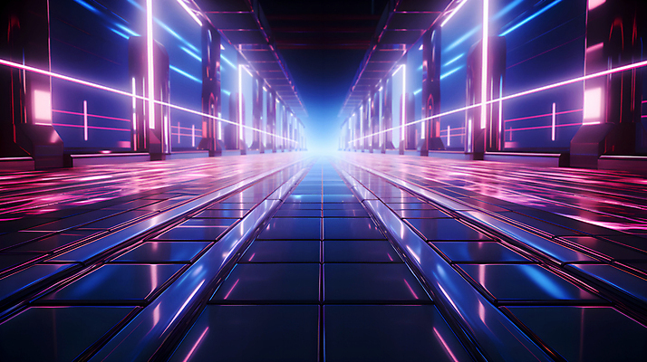 JPG 편집이미지 디자인 선 미래 사람없음 빛 공간 복도 사이버 디지털합성 하이테크 네온 이미지편집 편집실사 AI컴퓨터그래픽 AI콘텐츠 컨셉 기술 CG 파일형식