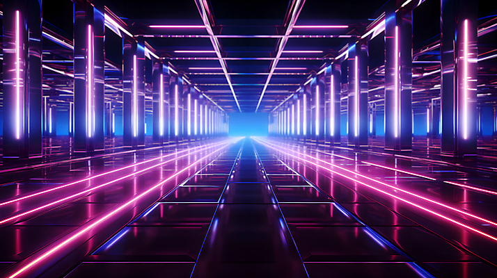 JPG 편집이미지 디자인 선 미래 사람없음 빛 공간 복도 사이버 디지털합성 하이테크 네온 이미지편집 편집실사 AI컴퓨터그래픽 AI콘텐츠 컨셉 기술 CG 파일형식