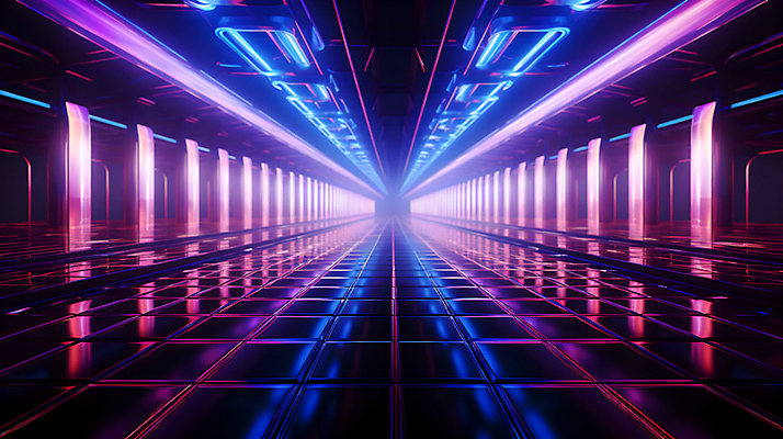 JPG 편집이미지 디자인 선 미래 사람없음 빛 공간 복도 사이버 디지털합성 하이테크 네온 이미지편집 편집실사 AI컴퓨터그래픽 AI콘텐츠 컨셉 기술 CG 파일형식