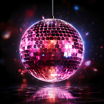 JPG 편집이미지 분홍색 조명 사람없음 반짝임 파티 원형 디지털합성 디스코 미러볼 편집실사 AI포토 AI콘텐츠 도형 음악 컬러 모션 이벤트 장식 춤 CG 파일형식