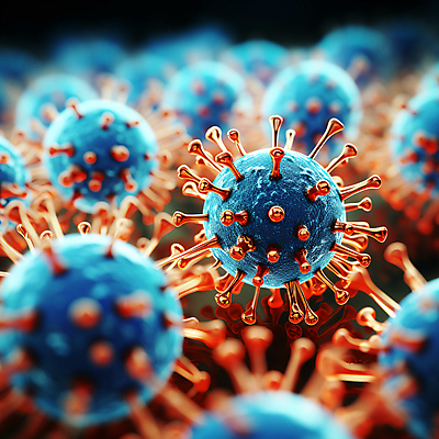 JPG 편집이미지 세포 사람없음 바이러스 질병 디지털합성 바이러스침투 이미지편집 편집실사 AI컴퓨터그래픽 AI콘텐츠 의학 CG 파일형식