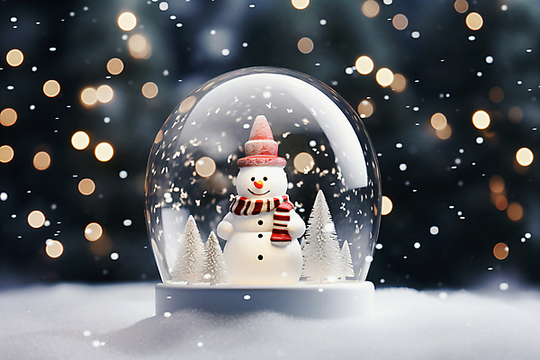 JPG 나무 편집이미지 크리스마스 겨울 눈사람 사람없음 눈 보케 스노글로브 눈내림 편집실사 AI포토 AI콘텐츠 자연요소 식물 계절 기념일 날씨 눈_날씨 장식 CG 파일형식