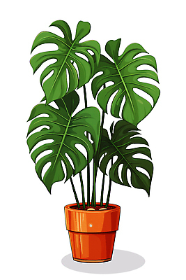 PSD 식물 화분 일러스트 사람없음 초록색 공기정화 몬스테라 공기정화식물 국내일러스트 컬러 정화 파일형식