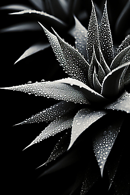 JPG 식물 편집이미지 잎 표면 흑백 근접촬영 사람없음 질감 편집실사 AI컴퓨터그래픽 AI콘텐츠 뷰포인트 촬영기법 CG 파일형식