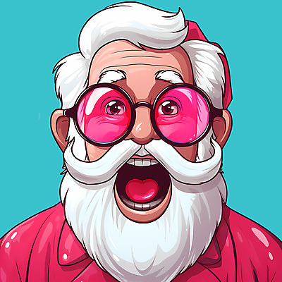PSD 노년 남자 얼굴 하늘색 일러스트 한명 상반신 선글라스 산타클로스 놀람 서프라이즈 카툰스타일 노인남자한명만 국내일러스트 1 감정 안경 컨셉 크리스마스 표정 사람 성인 신체부위 파란색 남자한명만 노인남자만 파일형식