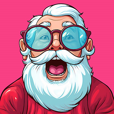 PSD 노년 남자 얼굴 분홍색 일러스트 한명 상반신 선글라스 산타클로스 놀람 서프라이즈 카툰스타일 노인남자한명만 국내일러스트 1 감정 안경 컬러 컨셉 크리스마스 표정 사람 성인 신체부위 남자한명만 노인남자만 파일형식