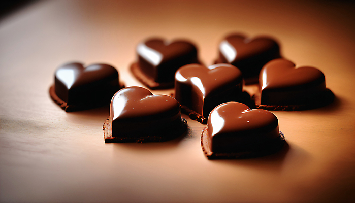 JPG 편집이미지 발렌타인데이 사람없음 갈색 초콜릿 하트 편집실사 AI포토 AI콘텐츠 모양 컬러 데이이벤트 디저트 CG 파일형식