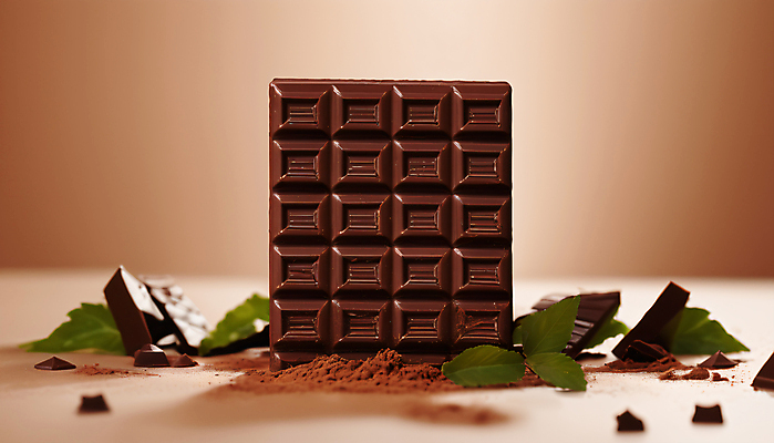 JPG 편집이미지 잎 발렌타인데이 사람없음 갈색 초콜릿 편집실사 AI포토 AI콘텐츠 식물 컬러 데이이벤트 디저트 CG 파일형식